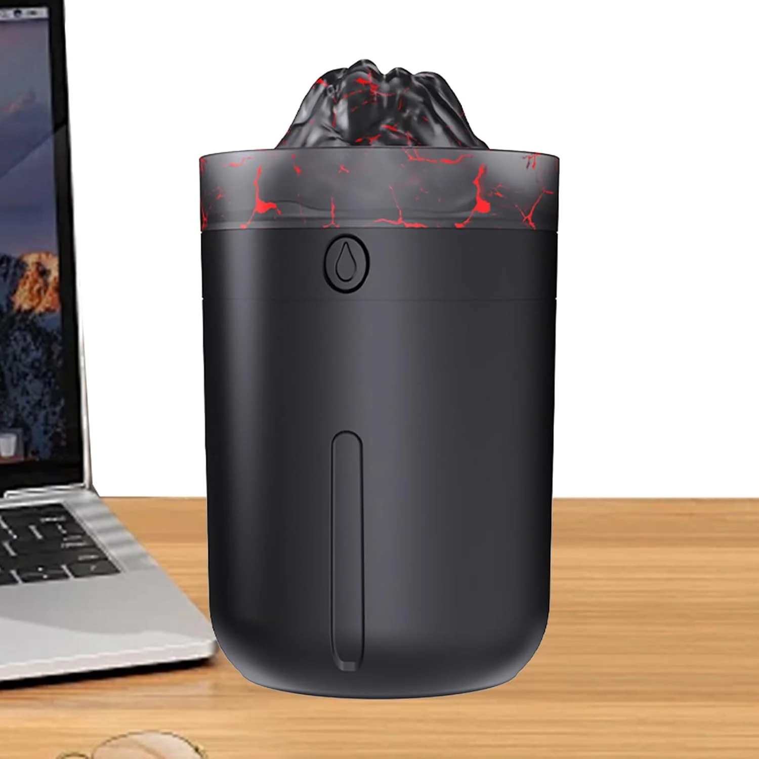 دستگاه بخور شخصی USB رومیزی، 330 میلی لیتر، شارژ Type-C، پخش کننده 7 رنگ، پخش کننده شعله قابل حمل | برای اتاق خواب، اتاق نشیمن، یوگا، محل کار، خانه، ماشین، خانواده، دوستان
