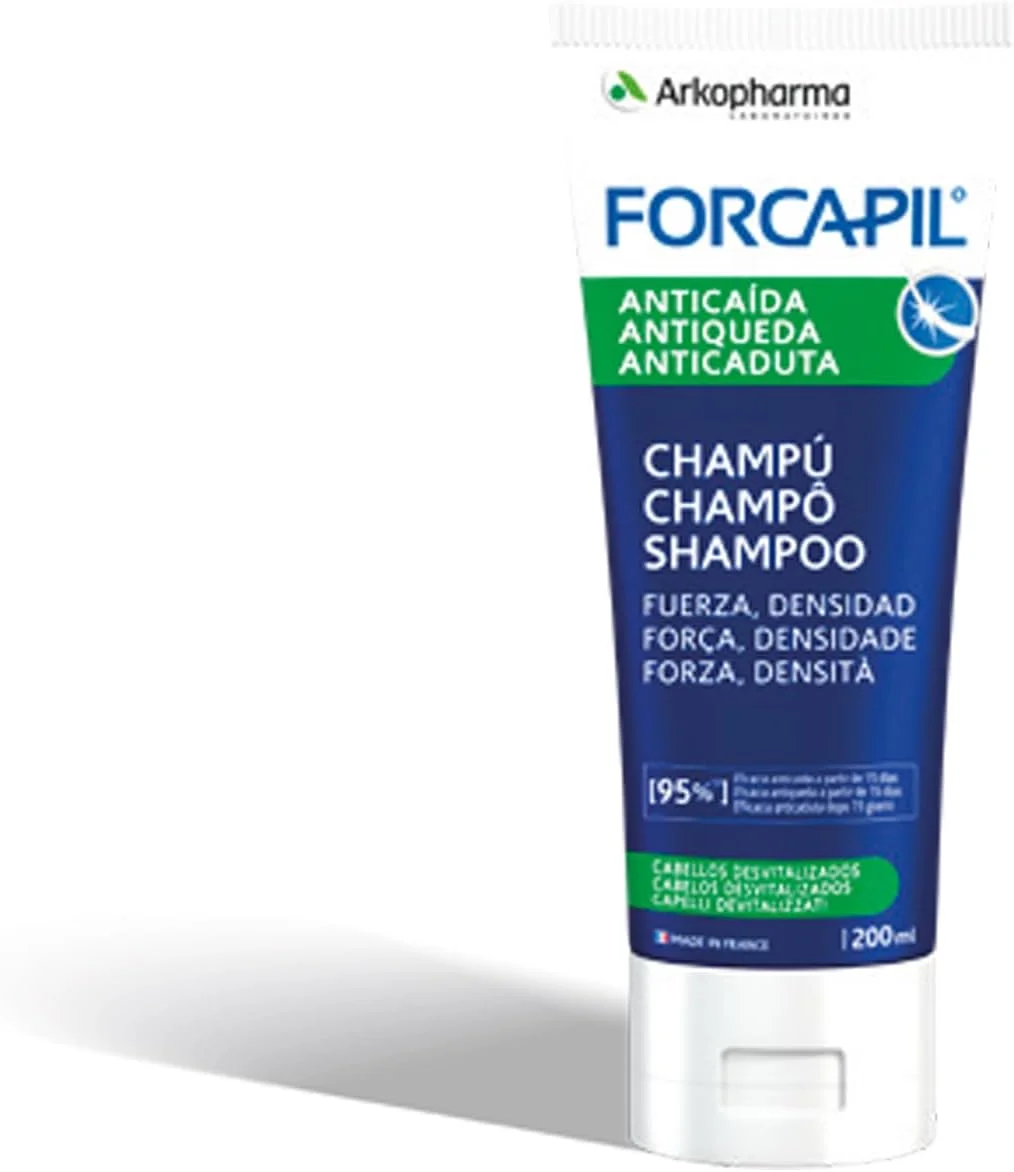 شامپو ضد ریزش مو آرکوفرما فورکاپیل 200 میلی لیتر بدون سیلیکون، تقویت کننده و افزایش دهنده تراکم مو، جلوگیری و محدود کننده ریزش مو، تست شده تحت کنترل متخصص پوست و چشم
