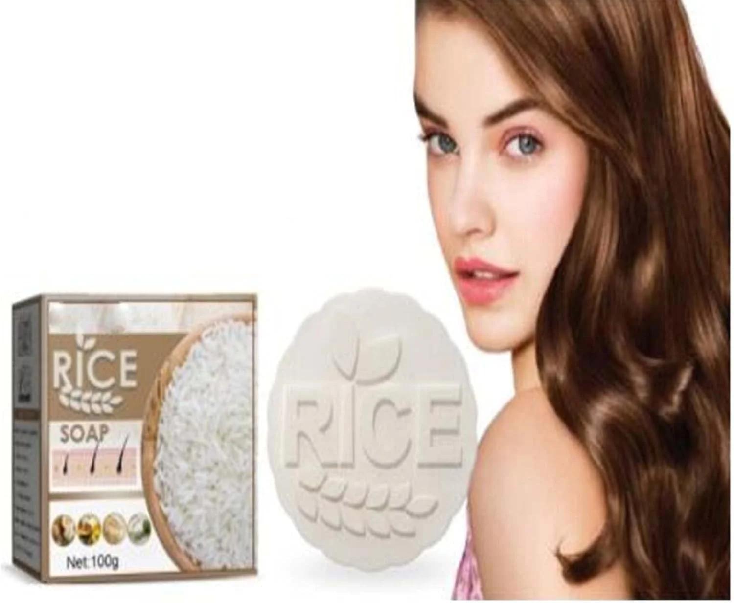 شامپو برنج ضد ریزش مو، صابون شامپو برنج، برای رشد مو، مرطوب کننده، ضد ریزش مو و ترمیم موهای خشک و آسیب دیده (2 عدد)