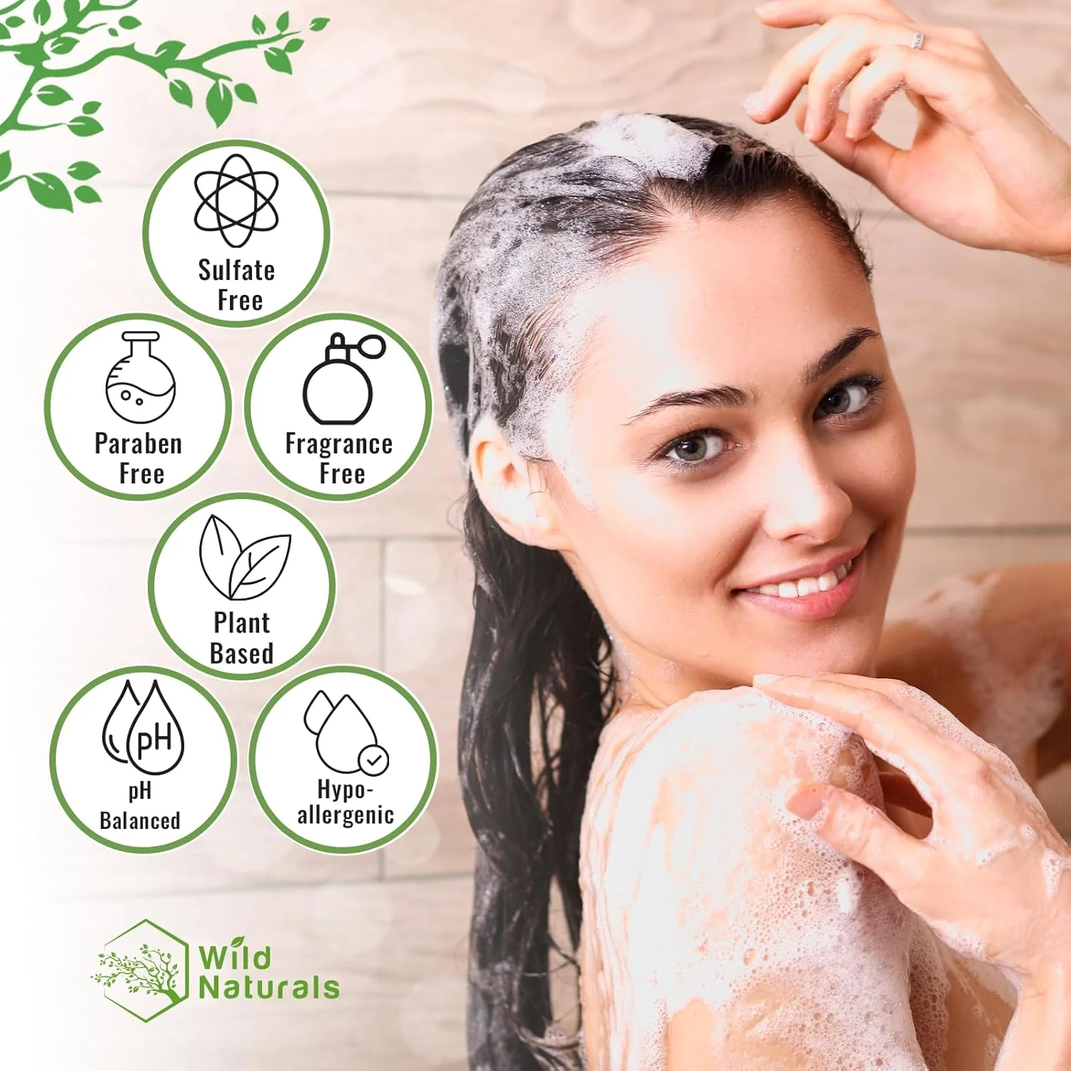 (۴۷۰ میلی لیتر) - شامپو بدون سولفات Wild Naturals: حاوی عسل مانوکا + آلوئه ورا، برای ریزش مو، نازک شدن مو و خارش پوست سر خشک. ضد شوره، مرطوب کننده، ۹۸% طبیعی، ۸۰% گیاه شفابخش ارگانیک... (۴۷۰ میلی لیتر) - شامپو بدون سولفات Wild Naturals: حاوی عسل مانوکا + آلوئه ورا، برای ریزش مو، نازک شدن مو و خارش پوست سر خشک. ضد شوره، مرطوب کننده، ۹۸% طبیعی، ۸۰% گیاه شفابخش ارگانیک...