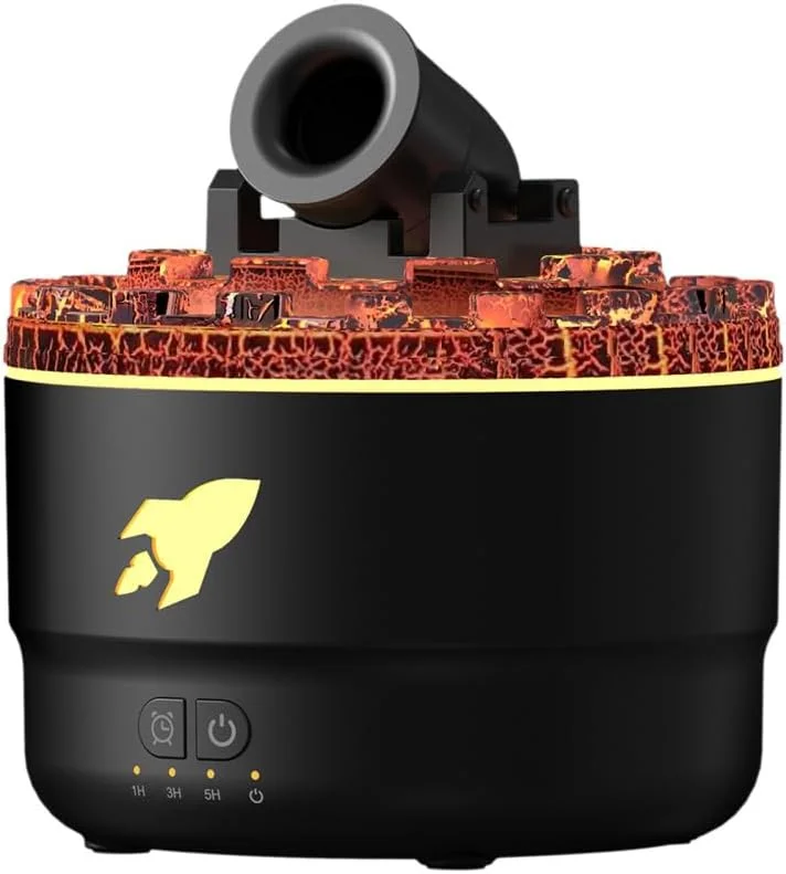 دستگاه بخور خوشبو کننده مدل DONGKER Cannon، ظرفیت 280 میلی لیتر، حالت های مه دوگانه، دارای چراغ های LED رنگارنگ، خاموش شدن خودکار بدون آب، مناسب برای فضای داخلی