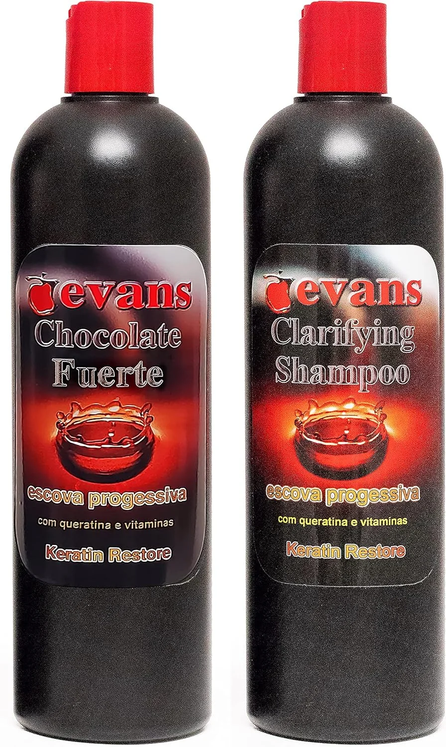 مجموعه ترکیبی YSSER evans، درمان صاف کننده مو با کراتین برزیلی - قوی 473 میلی لیتر + شامپو پاک کننده، 473 میلی لیتر (بسته 2 عددی)