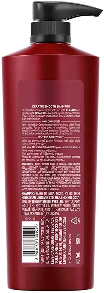 شامپو کراتین صاف کننده موهای وز دار ترزمه حاوی روغن آرگان، 580 میلی لیتر شامپو کراتین صاف کننده موهای وز دار ترزمه حاوی روغن آرگان، 580 میلی لیتر