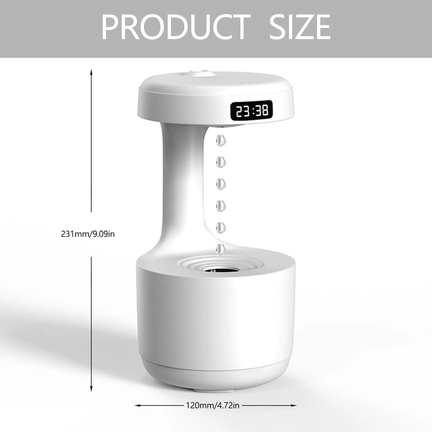 دستگاه بخور ضد جاذبه، دستگاه بخور 600 میلی لیتری برای اتاق خواب، دستگاه بخور بی صدا با مه خنک، دستگاه بخور رومیزی USB با 8 ساعت زمان کارکرد، صفحه نمایش LED هوشمند، خاموش شدن خودکار در صورت اتمام آب، مناسب برای اتاق کودک، خانه و دفتر کار (سفید) دستگاه بخور ضد جاذبه، دستگاه بخور 600 میلی لیتری برای اتاق خواب، دستگاه بخور بی صدا با مه خنک، دستگاه بخور رومیزی USB با 8 ساعت زمان کارکرد، صفحه نمایش LED هوشمند، خاموش شدن خودکار در صورت اتمام آب، مناسب برای اتاق کودک، خانه و دفتر کار (سفید)