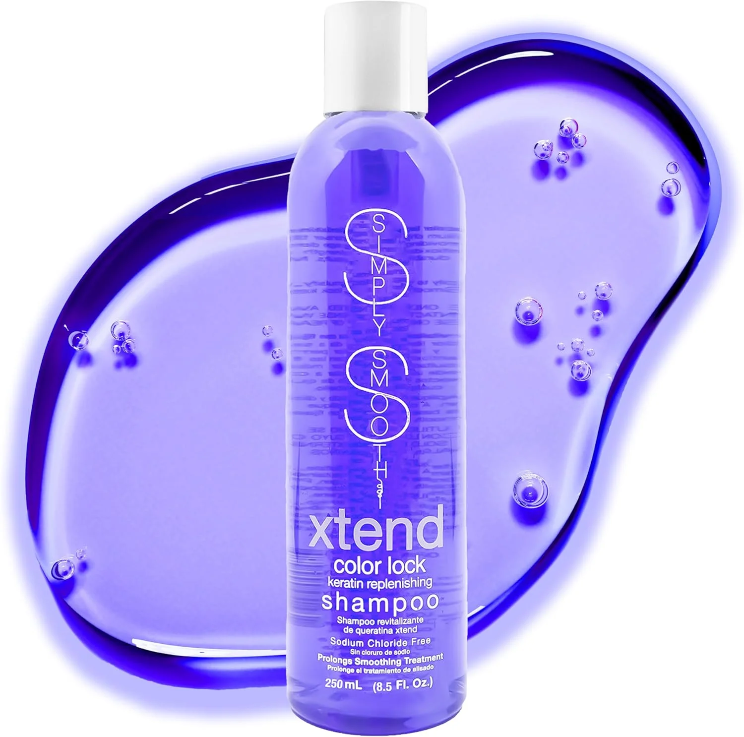 شامپو بازسازی کننده کراتین و تثبیت کننده رنگ مو سیمپلی اسموت اکستند، 250 میلی لیتر شامپو بازسازی کننده کراتین و تثبیت کننده رنگ مو سیمپلی اسموت اکستند، 250 میلی لیتر