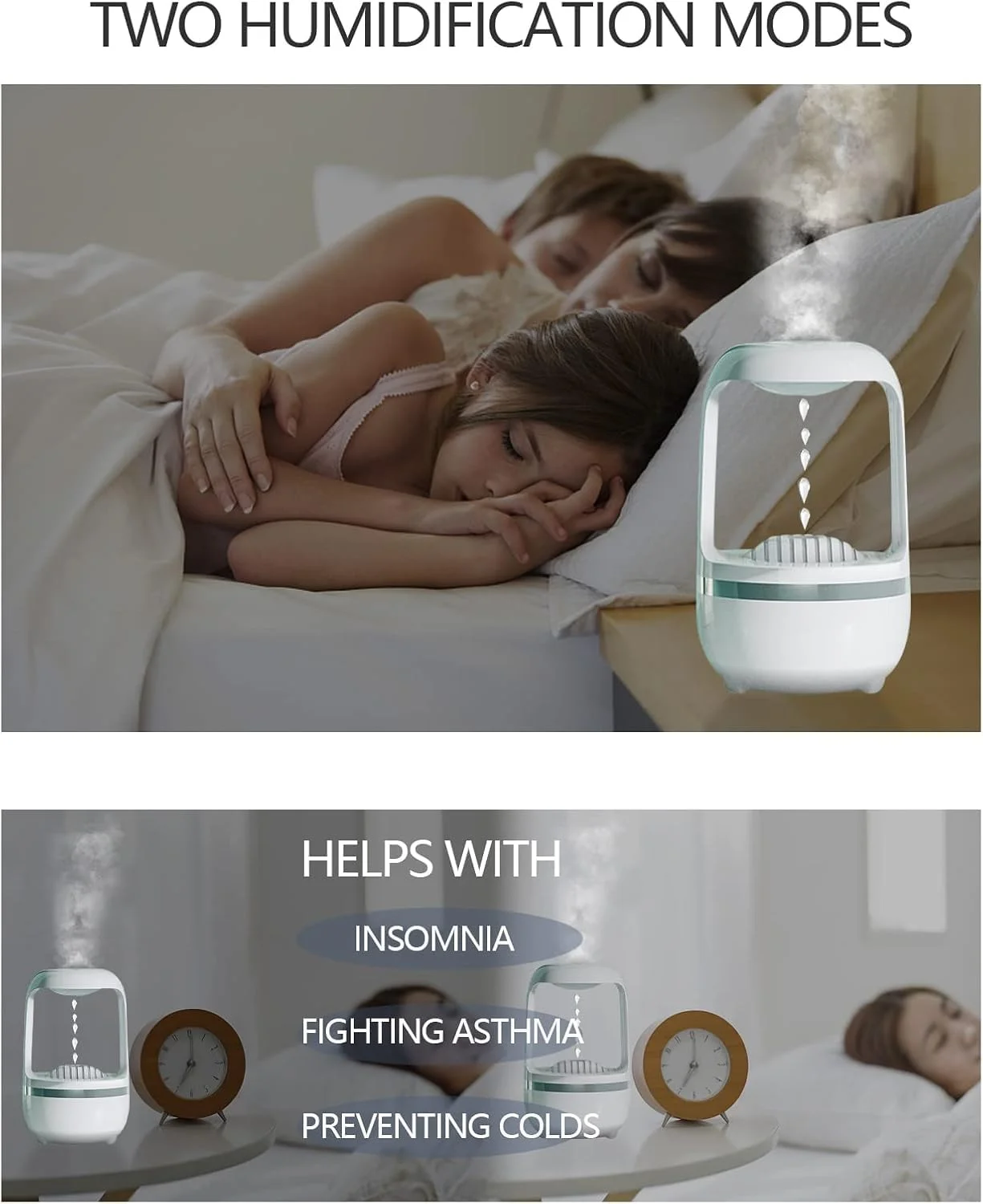 دستگاه بخور اتاق خواب ضد جاذبه، طراحی مدرن با رطوبت تسکین دهنده