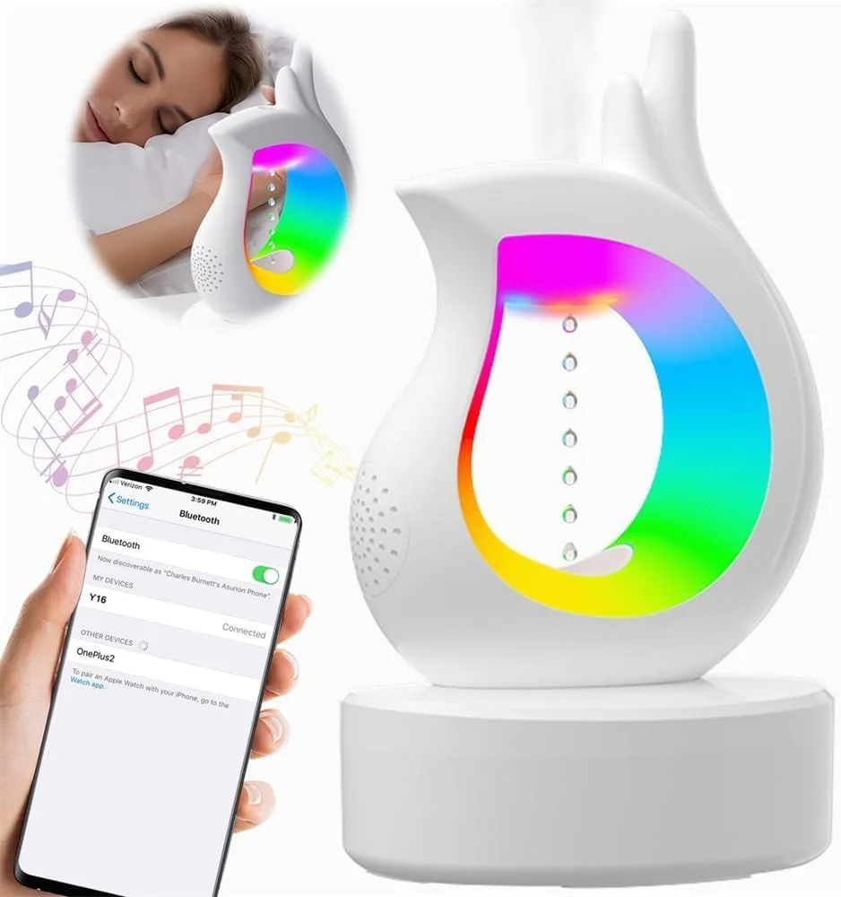 دستگاه بخور ضد جاذبه با اسپیکر بلوتوث و چراغ خواب ال ای دی RGB – مه سرد 450 میلی لیتری، خاموشی خودکار، چراغ کنار تختی رومیزی برای اتاق خواب و دفتر دستگاه بخور ضد جاذبه با اسپیکر بلوتوث و چراغ خواب ال ای دی RGB – مه سرد 450 میلی لیتری، خاموشی خودکار، چراغ کنار تختی رومیزی برای اتاق خواب و دفتر