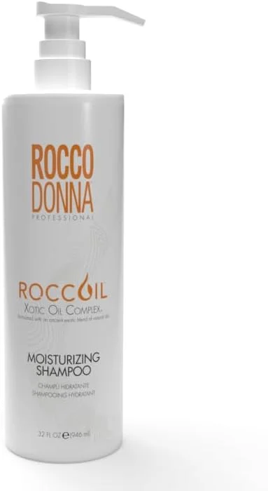 شامپو مرطوب کننده بدون سولفات Rocco Donna برای موهای آسیب دیده | افزایش نرمی و درخشندگی | ایمن برای موهای رنگ شده | 946 میلی لیتر