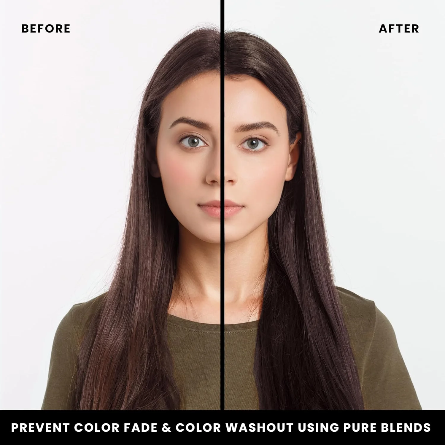 شامپو رنگساژ آبرسان Pure Blends - کاکائویی (تناژ قهوه ای خنثی و سرد) 250 میلی لیتر