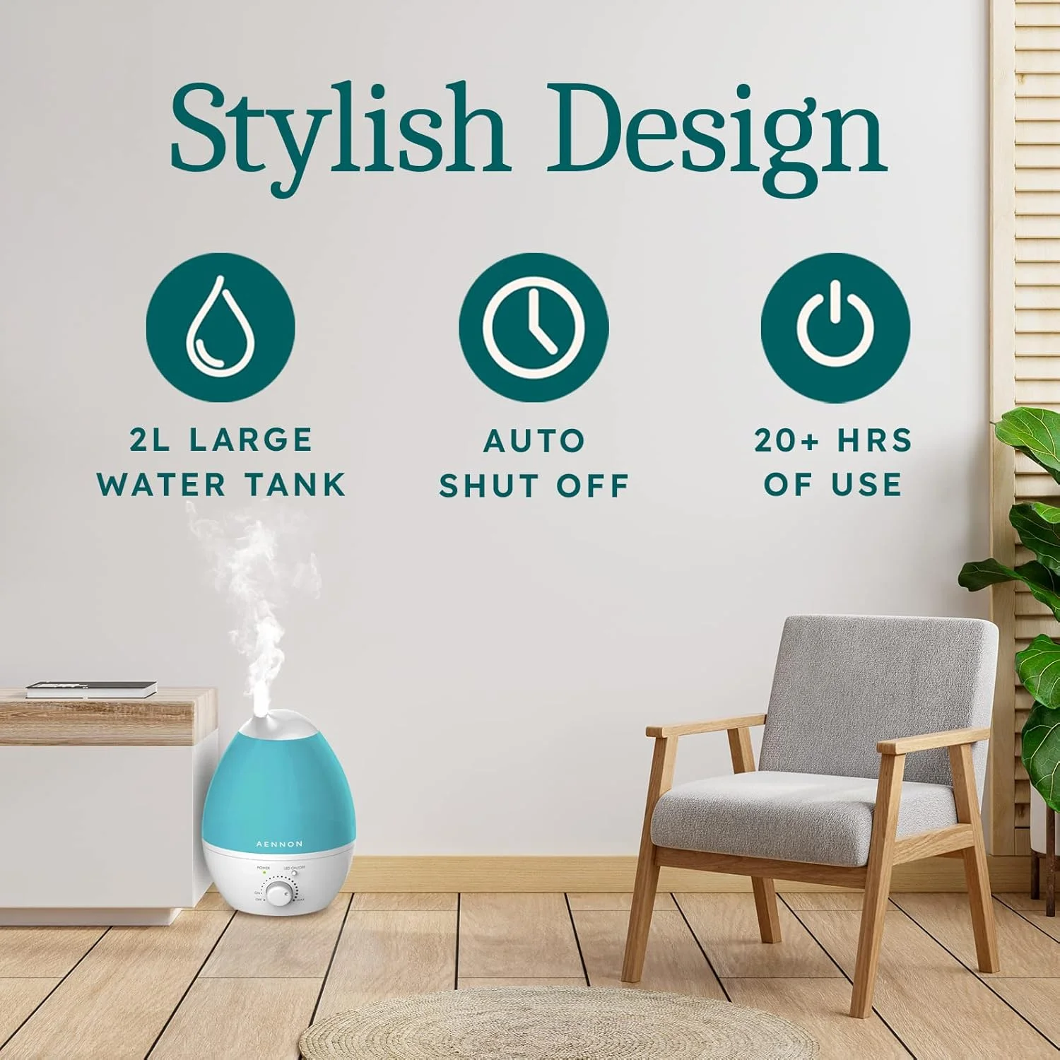 دستگاه بخور سرد Aennon برای بهبود سلامتی، پوست، خلق و خو، خواب، تمرکز - تنفس بهتر با هوای پاک و تازه، بیش از 20 ساعت استفاده شگفت انگیز دستگاه بخور سرد Aennon برای بهبود سلامتی، پوست، خلق و خو، خواب، تمرکز - تنفس بهتر با هوای پاک و تازه، بیش از 20 ساعت استفاده شگفت انگیز