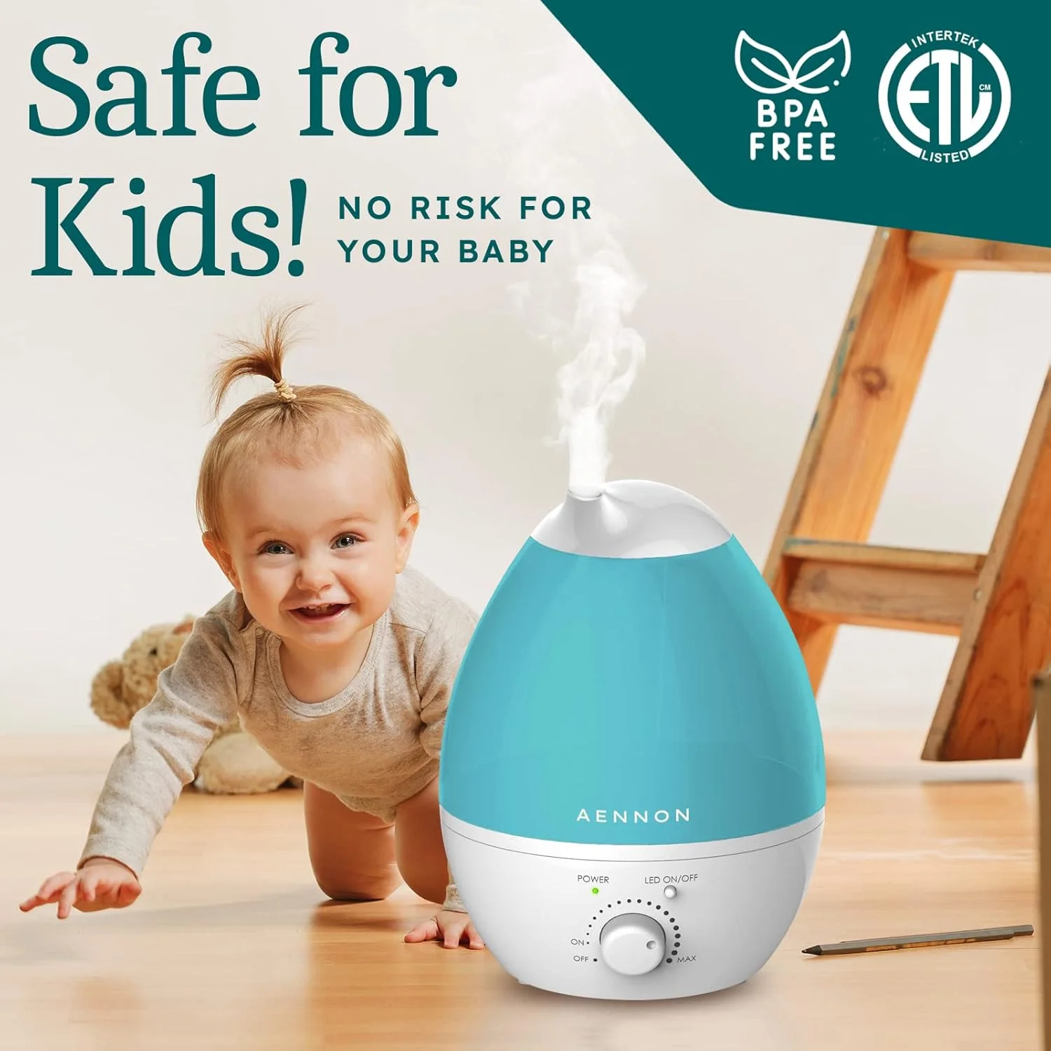 دستگاه بخور سرد Aennon برای بهبود سلامتی، پوست، خلق و خو، خواب، تمرکز - تنفس بهتر با هوای پاک و تازه، بیش از 20 ساعت استفاده شگفت انگیز دستگاه بخور سرد Aennon برای بهبود سلامتی، پوست، خلق و خو، خواب، تمرکز - تنفس بهتر با هوای پاک و تازه، بیش از 20 ساعت استفاده شگفت انگیز