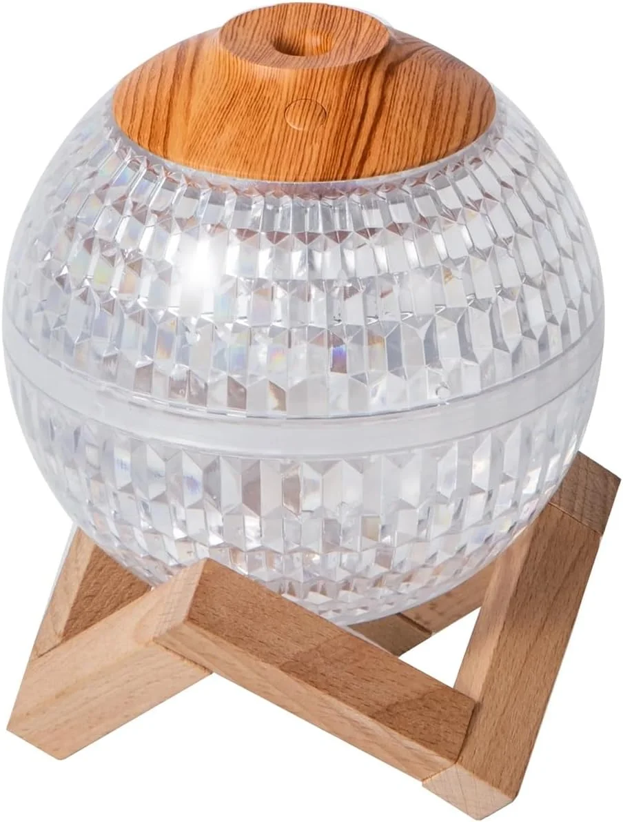 دستگاه بخور سرد توپ کریستالی USB با نور LED رنگارنگ 350 میلی لیتری - دستگاه رطوبت ساز قابل حمل اولتراسونیک برای خانه و محل کار دستگاه بخور سرد توپ کریستالی USB با نور LED رنگارنگ 350 میلی لیتری - دستگاه رطوبت ساز قابل حمل اولتراسونیک برای خانه و محل کار