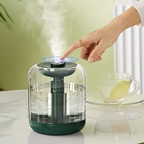 دستگاه بخور خوشبو کننده هوا 1000 میلی لیتری USB خانگی، حجم مه بزرگ، طراحی سبز دستگاه بخور خوشبو کننده هوا 1000 میلی لیتری USB خانگی، حجم مه بزرگ، طراحی سبز