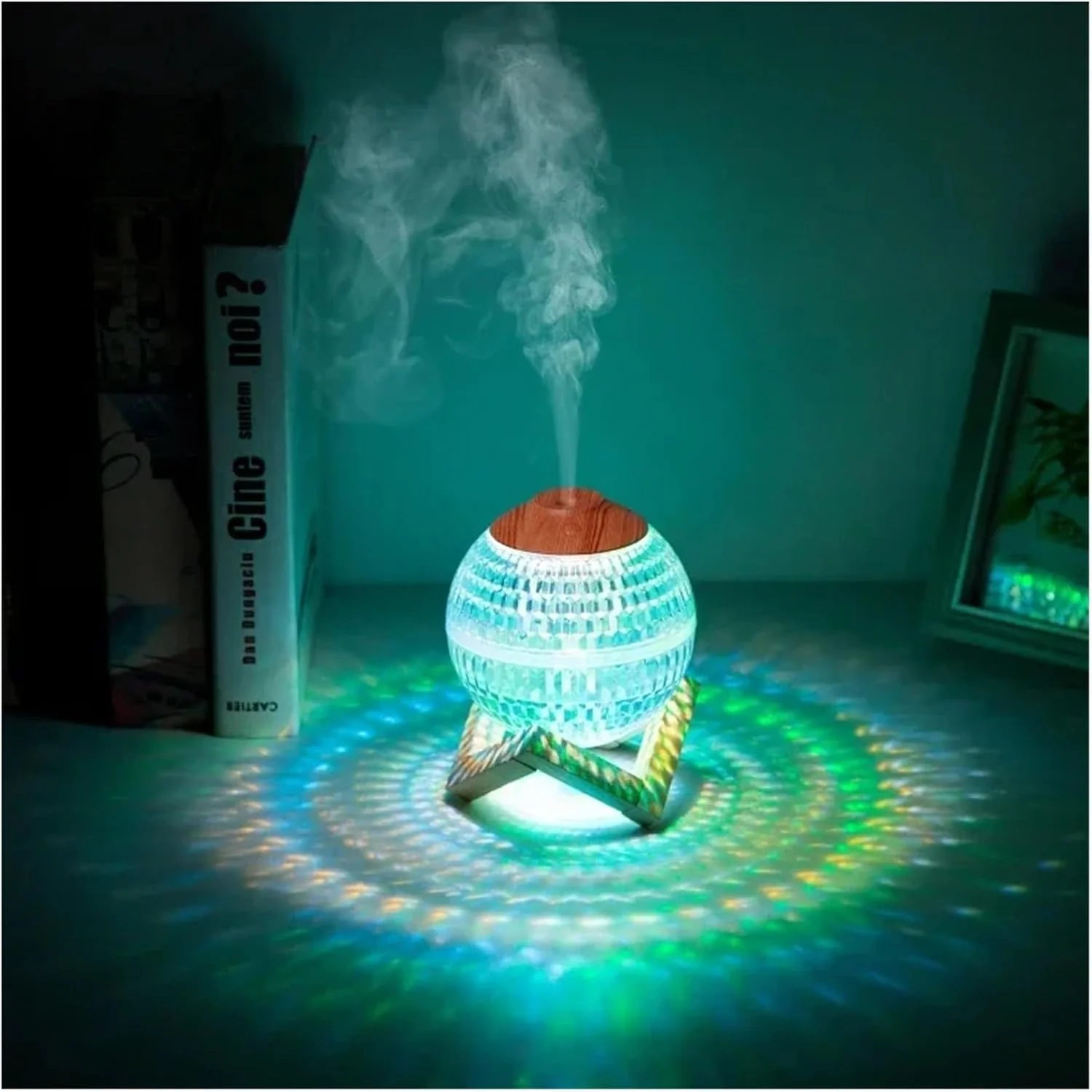 دستگاه بخور سرد توپ کریستالی USB با نور LED رنگارنگ 350 میلی لیتری - دستگاه رطوبت ساز قابل حمل اولتراسونیک برای خانه و محل کار دستگاه بخور سرد توپ کریستالی USB با نور LED رنگارنگ 350 میلی لیتری - دستگاه رطوبت ساز قابل حمل اولتراسونیک برای خانه و محل کار