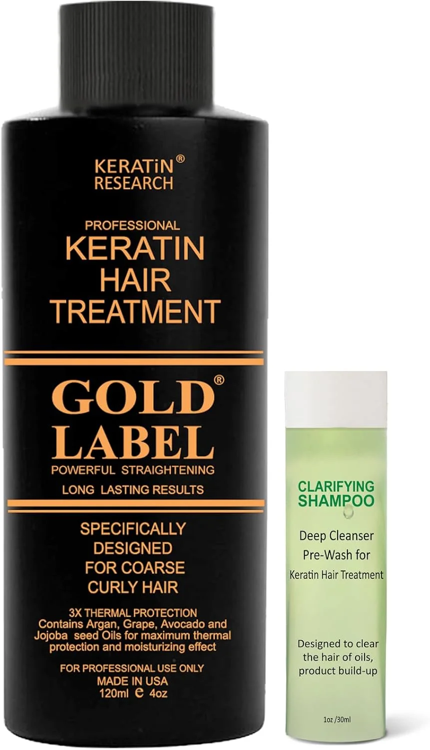 مجموعه درمان کراتینه مو برزیلی گلد لیبل 120ml+30ml با شامپو پاک کننده، مناسب برای انواع مو، مجعد، فر، مشکی آفریقایی، دومینیکن، برزیلی، خشک و وز مجموعه درمان کراتینه مو برزیلی گلد لیبل 120ml+30ml با شامپو پاک کننده، مناسب برای انواع مو، مجعد، فر، مشکی آفریقایی، دومینیکن، برزیلی، خشک و وز