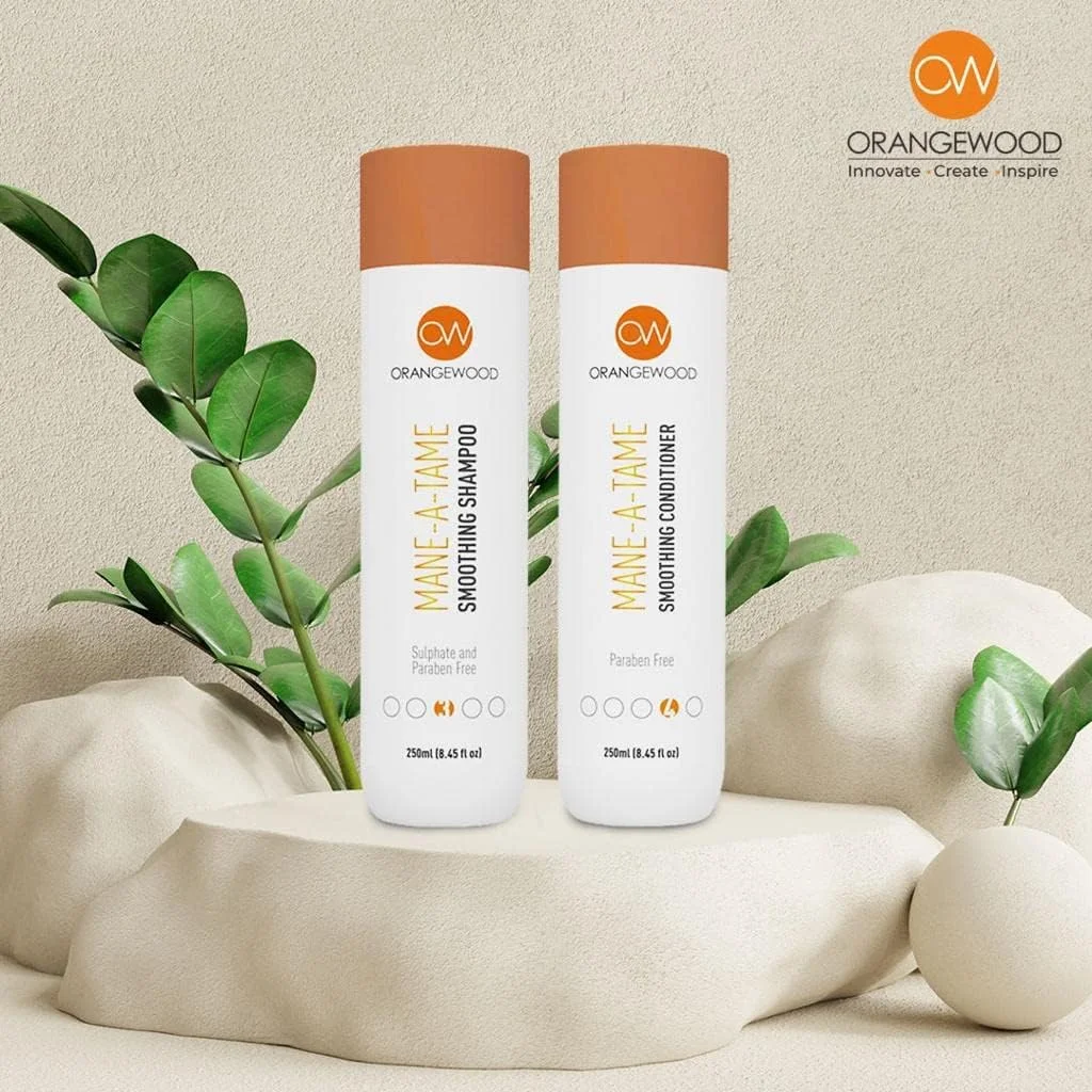 شامپو صاف کننده و احیا کننده مو اورنج وود مدل Mane-A-Tame، غنی شده با پروتئین، ویتامین ها و تغذیه عمقی، بدون سولفات و پارابن، شامپو مغذی مو برای آقایان و بانوان، 1000 میلی لیتر
