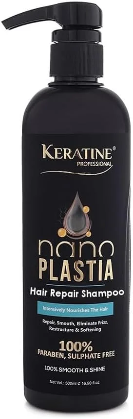 شامپو ترمیم کننده مو نانو پلاستی کراتین پروفشنال® 500 میلی لیتر | تغذیه کننده قوی مو | فاقد سولفات و پارابن | برای موهای صاف و درخشان - تغذیه کننده موهای خشک و کنترل کننده وز شامپو ترمیم کننده مو نانو پلاستی کراتین پروفشنال® 500 میلی لیتر | تغذیه کننده قوی مو | فاقد سولفات و پارابن | برای موهای صاف و درخشان - تغذیه کننده موهای خشک و کنترل کننده وز