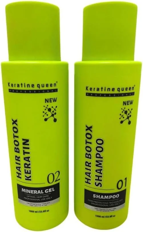 مجموعه صاف کننده مو کراتین کویین پروفشنال 2x1000ml شامل شامپو کراتین و ژل معدنی، بدون سولفات، ضد وز، ترمیم کننده عمیق و صاف کننده موهای آسیب دیده مجموعه صاف کننده مو کراتین کویین پروفشنال 2x1000ml شامل شامپو کراتین و ژل معدنی، بدون سولفات، ضد وز، ترمیم کننده عمیق و صاف کننده موهای آسیب دیده