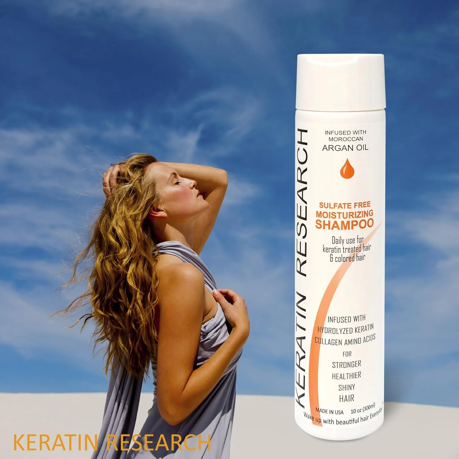 شامپو روغن آرگان کراتین ریسرچ بدون سولفات 295 میلی لیتر حاوی روغن آرگان، روغن جوجوبا، آمینو اسیدهای کلاژن، مناسب برای انواع موهای رنگ شده آقایان و بانوان شامپو روغن آرگان کراتین ریسرچ بدون سولفات 295 میلی لیتر حاوی روغن آرگان، روغن جوجوبا، آمینو اسیدهای کلاژن، مناسب برای انواع موهای رنگ شده آقایان و بانوان