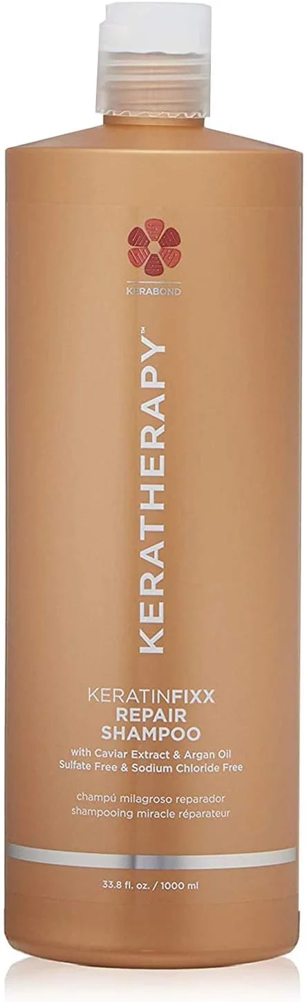 شامپو ترمیم کننده کراتین فیکس کراتراپی، غنی شده با کراتین، 1000 میلی لیتر شامپو ترمیم کننده کراتین فیکس کراتراپی، غنی شده با کراتین، 1000 میلی لیتر