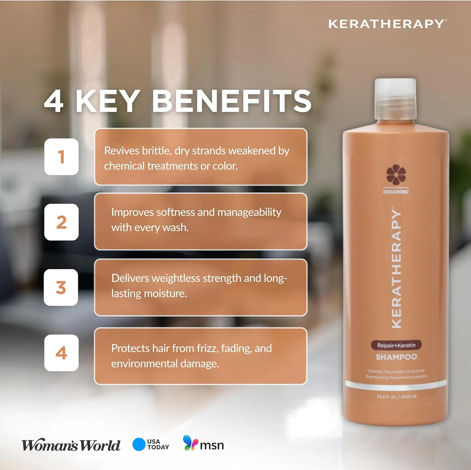 شامپو ترمیم کننده کراتین فیکس کراتراپی، غنی شده با کراتین، 1000 میلی لیتر شامپو ترمیم کننده کراتین فیکس کراتراپی، غنی شده با کراتین، 1000 میلی لیتر