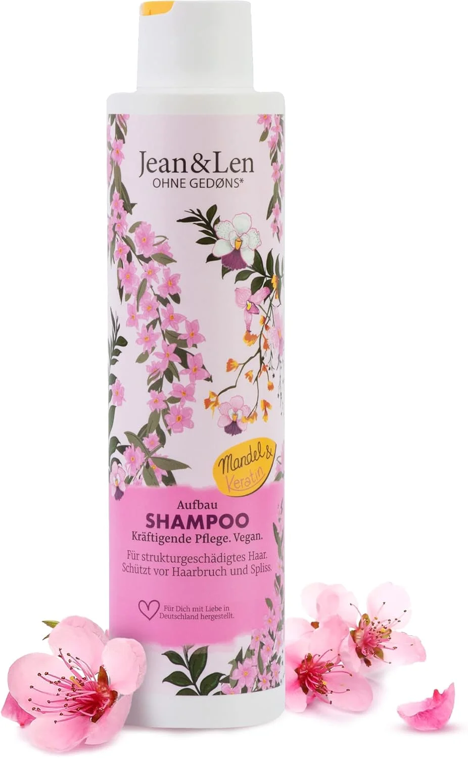 شامپو بازسازی کننده مو ژان اند لن، بادام و کراتین، برای موهای آسیب دیده، محافظت در برابر شکستگی مو و موخوره، کنترل وز مو، شامپو بدون سیلیکون و پارابن، وگان، 300 میلی لیتر شامپو بازسازی کننده مو ژان اند لن، بادام و کراتین، برای موهای آسیب دیده، محافظت در برابر شکستگی مو و موخوره، کنترل وز مو، شامپو بدون سیلیکون و پارابن، وگان، 300 میلی لیتر