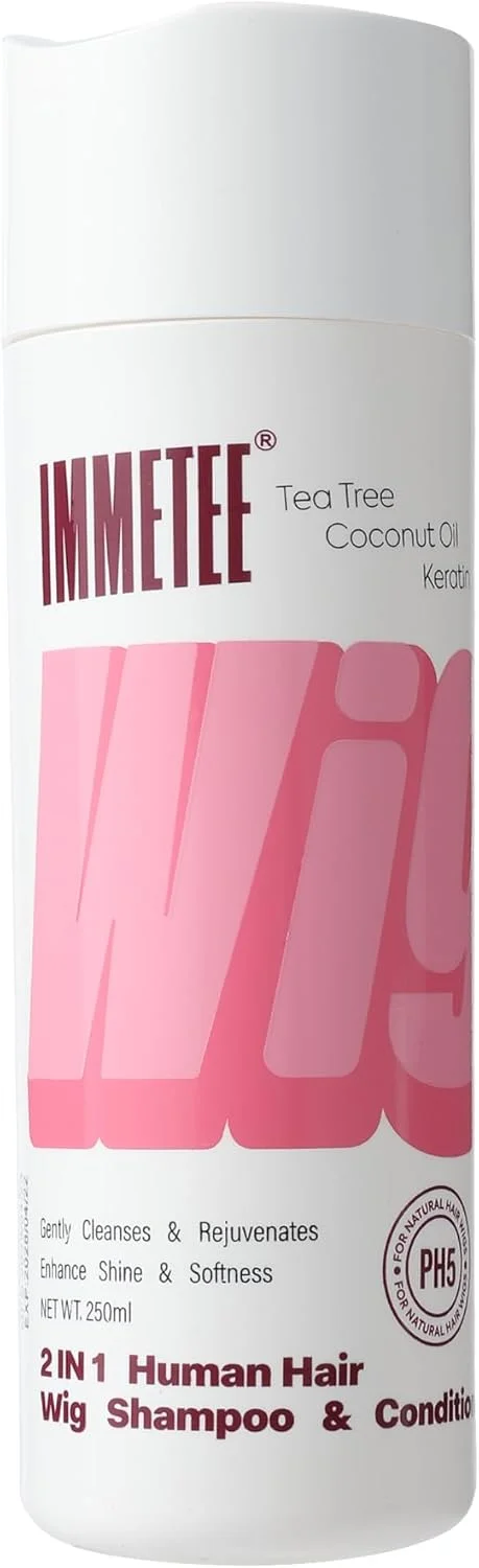 شامپو و نرم کننده 2 در 1 immetee برای کلاه گیس، شامپو کلاه گیس و نرم کننده کلاه گیس برای موی طبیعی و موی مصنوعی 250 میلی لیتر (PH5، رایحه شیرین) شامپو و نرم کننده 2 در 1 immetee برای کلاه گیس، شامپو کلاه گیس و نرم کننده کلاه گیس برای موی طبیعی و موی مصنوعی 250 میلی لیتر (PH5، رایحه شیرین)