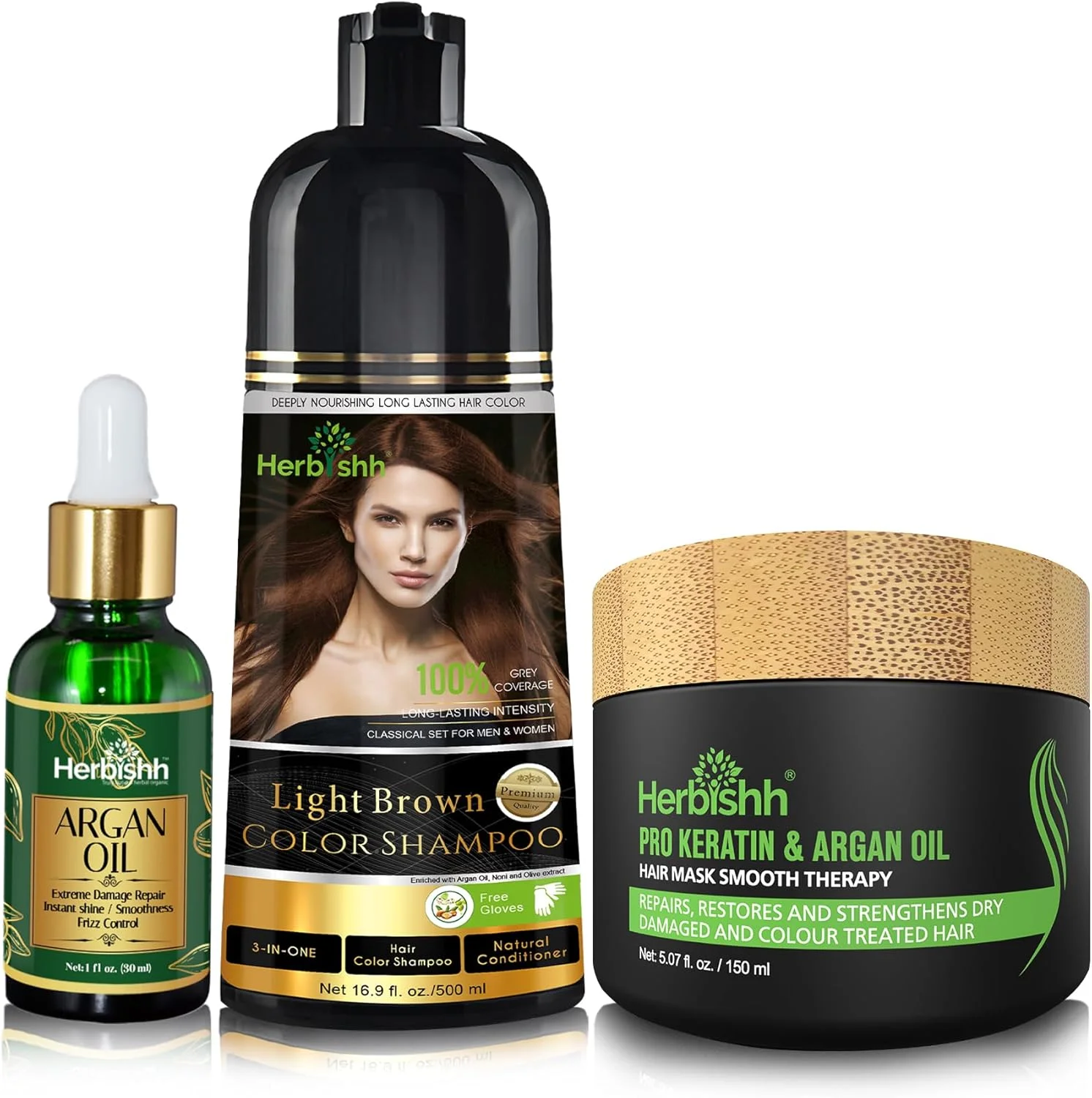 مجموعه شامپو تثبیت کننده رنگ مو هربیش شامل شامپو رنگ مو 500 میلی لیتر، روغن آرگان 30 میلی لیتر، ماسک مو آرگان و پرو کراتین 100 گرمی برای صاف کردن، درخشندگی و محافظت از مو، مناسب برای آقایان و بانوان مجموعه شامپو تثبیت کننده رنگ مو هربیش شامل شامپو رنگ مو 500 میلی لیتر، روغن آرگان 30 میلی لیتر، ماسک مو آرگان و پرو کراتین 100 گرمی برای صاف کردن، درخشندگی و محافظت از مو، مناسب برای آقایان و بانوان