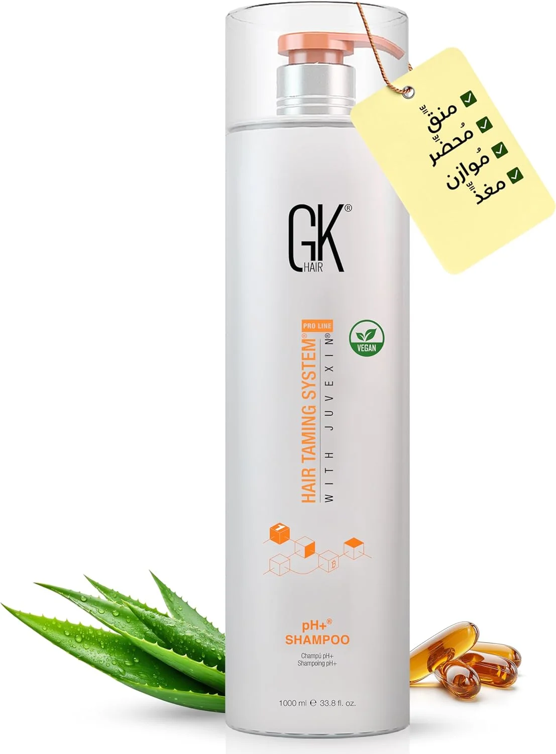 شامپو پاک کننده مو قبل از درمان GK HAIR Global Keratin pH+ (1000 میلی لیتر) برای آماده سازی مو، پاکسازی عمیق، از بین بردن ناخالصی ها - حاوی آلوئه ورا، ویتامین ها و روغن های طبیعی مناسب انواع مو مردان و زنان شامپو پاک کننده مو قبل از درمان GK HAIR Global Keratin pH+ (1000 میلی لیتر) برای آماده سازی مو، پاکسازی عمیق، از بین بردن ناخالصی ها - حاوی آلوئه ورا، ویتامین ها و روغن های طبیعی مناسب انواع مو مردان و زنان