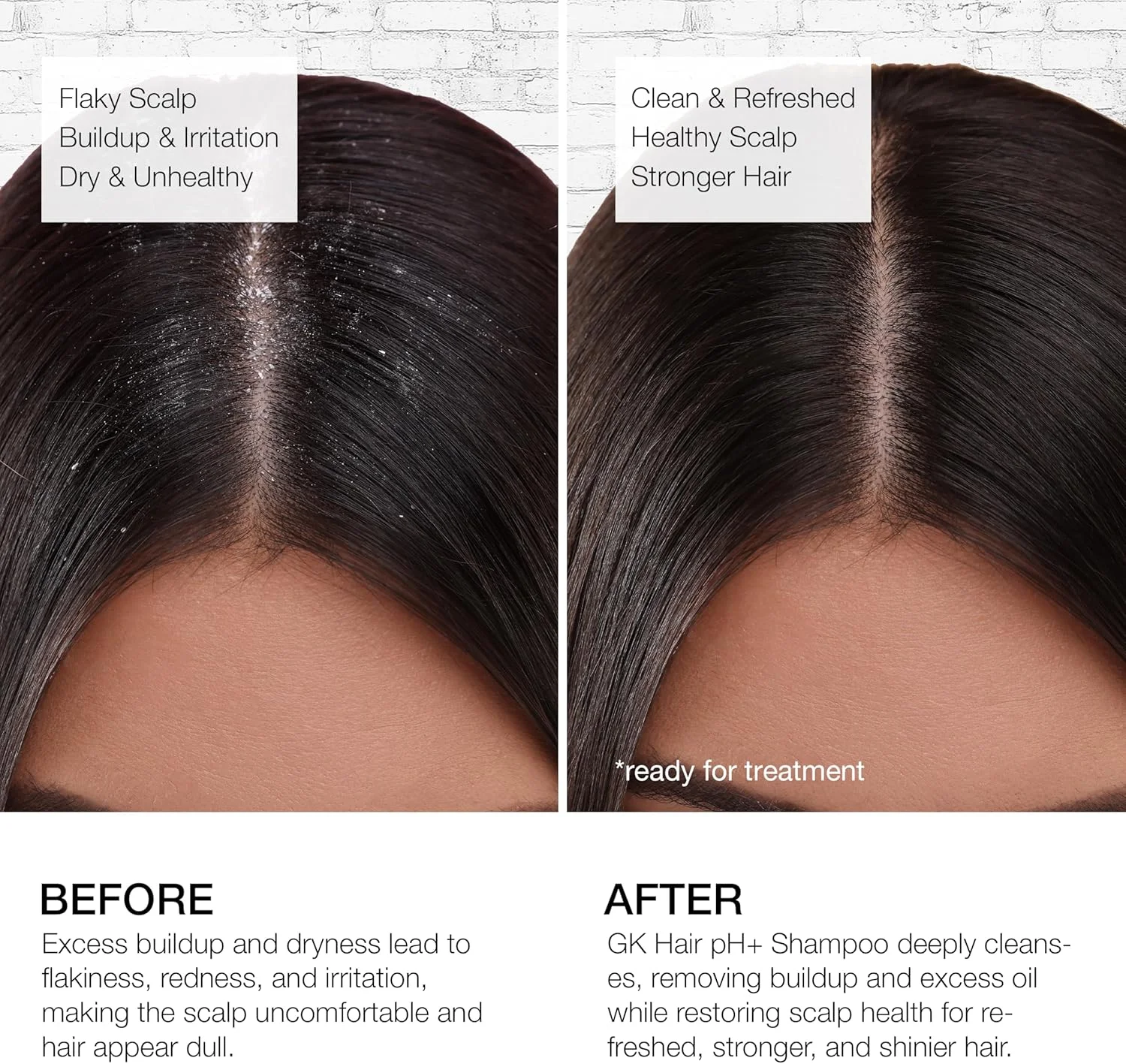 شامپو پاک کننده مو قبل از درمان GK HAIR Global Keratin pH+ (1000 میلی لیتر) برای آماده سازی مو، پاکسازی عمیق، از بین بردن ناخالصی ها - حاوی آلوئه ورا، ویتامین ها و روغن های طبیعی مناسب انواع مو مردان و زنان