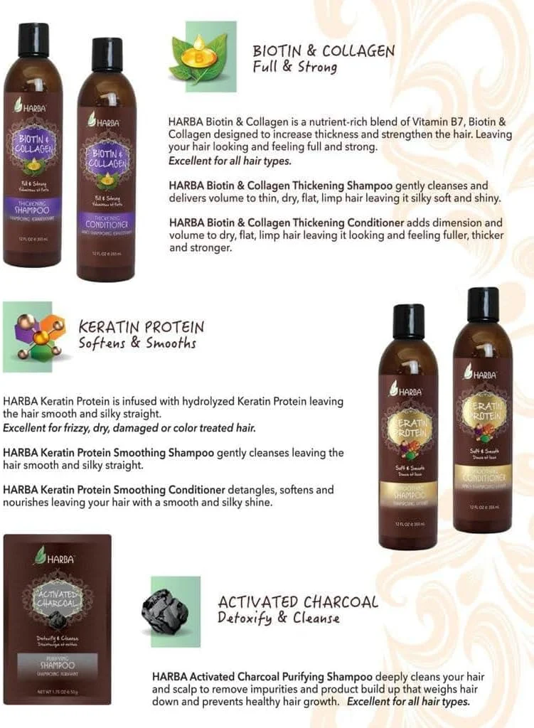 شامپو صاف کننده کراتین و پروتئین هاربا 355 میلی لیتر شامپو صاف کننده کراتین و پروتئین هاربا 355 میلی لیتر