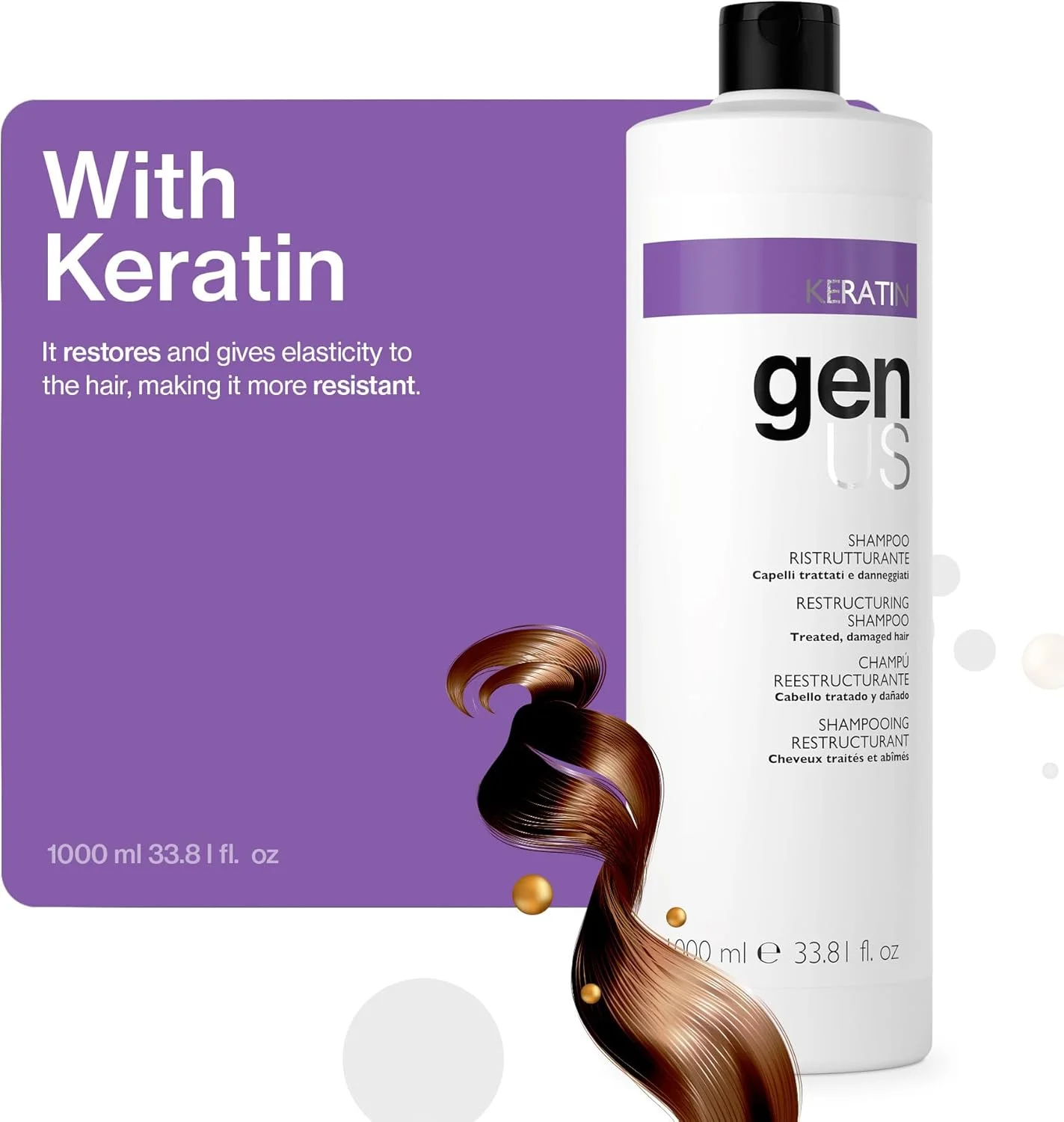 شامپو بازسازی کننده کراتین جنوس 1000 میلی لیتر شامپو بازسازی کننده کراتین جنوس 1000 میلی لیتر