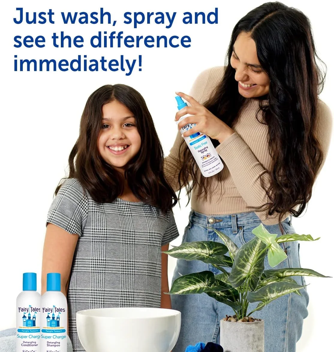 شامپو گره باز کن موهای کودکان Fairy Tales مدل Tangle Tamer Super Charge - حجم 355 میلی لیتر