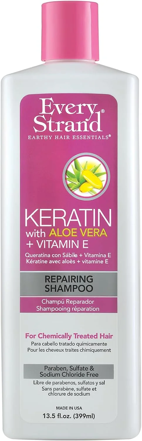 شامپو ترمیم کننده مو Every Strand کراتین با آلوئه ورا و ویتامین E حجم 399 میلی لیتر شامپو ترمیم کننده مو Every Strand کراتین با آلوئه ورا و ویتامین E حجم 399 میلی لیتر