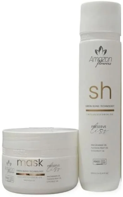 کیت مراقبت از مو آمازون فلاورز برزیلی، شامپو و ماسک برای موهای کراتینه شده، کیفیت سالن حرفه ای، بدون سولفات، سفید کیت مراقبت از مو آمازون فلاورز برزیلی، شامپو و ماسک برای موهای کراتینه شده، کیفیت سالن حرفه ای، بدون سولفات، سفید