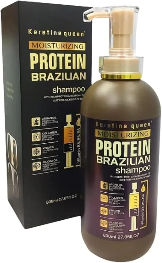 شامپو کراتین کویین مرطوب کننده پروتئینه برزیلی، 800 میلی لیتر، حاوی روغن آرگان و کلاژن شامپو کراتین کویین مرطوب کننده پروتئینه برزیلی، 800 میلی لیتر، حاوی روغن آرگان و کلاژن