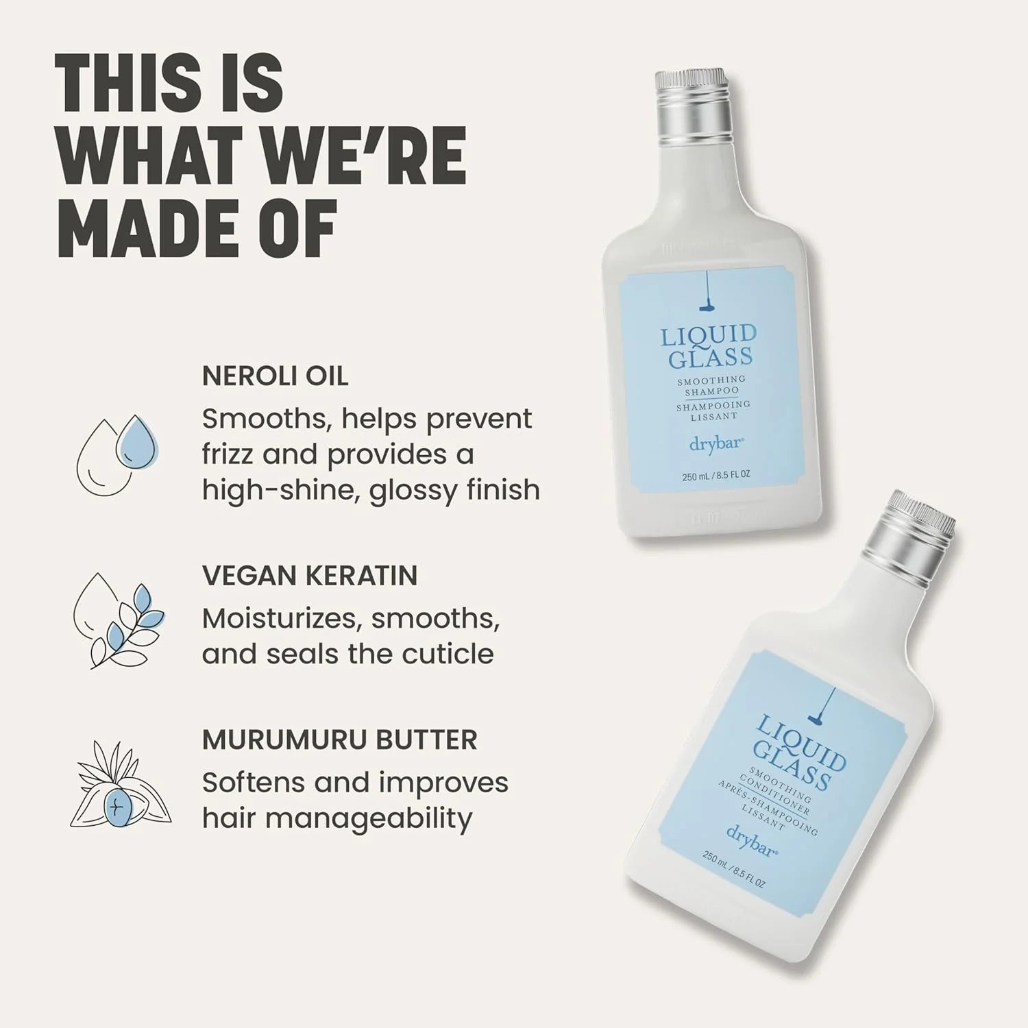 شامپو صاف کننده مو درای بار مدل Liquid Glass - سایز بزرگ | پاک کننده مو، کاهش وز، افزایش نرمی و درخشندگی، فرمول سبک برای انواع مو، وگان و بدون تست حیوانی شامپو صاف کننده مو درای بار مدل Liquid Glass - سایز بزرگ | پاک کننده مو، کاهش وز، افزایش نرمی و درخشندگی، فرمول سبک برای انواع مو، وگان و بدون تست حیوانی