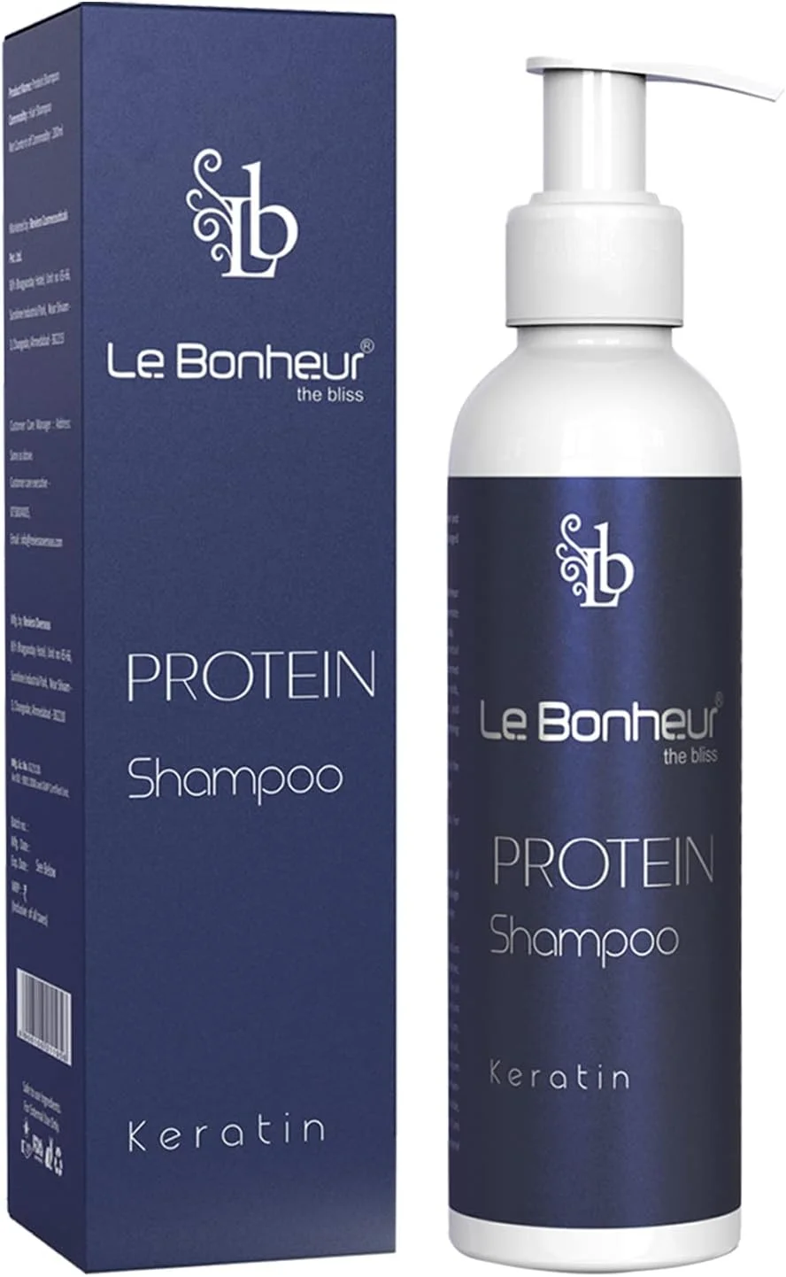 شامپو مو پروتئین کراتین Le Bonheur | کنترل وز، کیفیت سالنی، درمان صاف کننده، ماندگاری طولانی، درمان کراتینه | ایمن برای موهای رنگ شده | افزایش نرمی، استحکام و درخشندگی | 200 میلی لیتر شامپو مو پروتئین کراتین Le Bonheur | کنترل وز، کیفیت سالنی، درمان صاف کننده، ماندگاری طولانی، درمان کراتینه | ایمن برای موهای رنگ شده | افزایش نرمی، استحکام و درخشندگی | 200 میلی لیتر