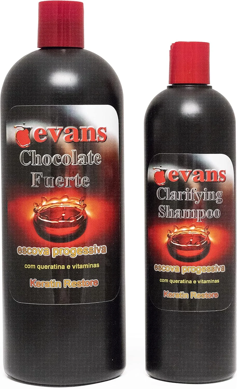 مجموعه صاف کننده مو کراتین برزیلی Evans، فرمول قوی، سیستم اتو مو 946 میلی لیتر، شامپوClarifying 473 میلی لیتر مجموعه صاف کننده مو کراتین برزیلی Evans، فرمول قوی، سیستم اتو مو 946 میلی لیتر، شامپوClarifying 473 میلی لیتر