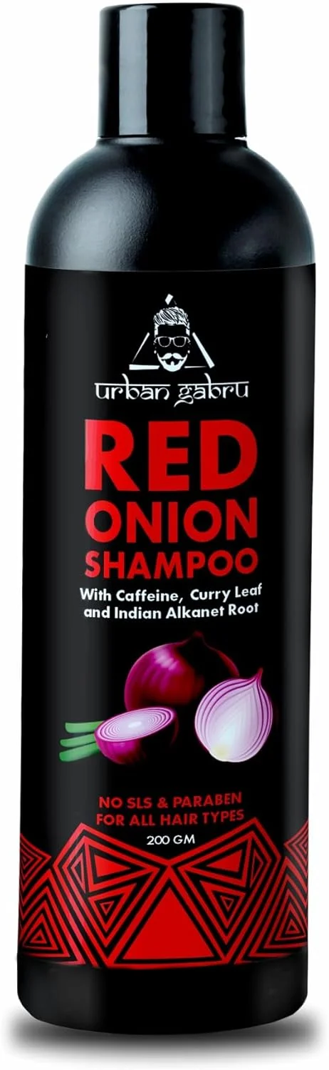 شامپو پیاز طبیعی UrbanGabru برای تقویت مو و کنترل ریزش مو - بدون پارابن و سولفات 200 گرم