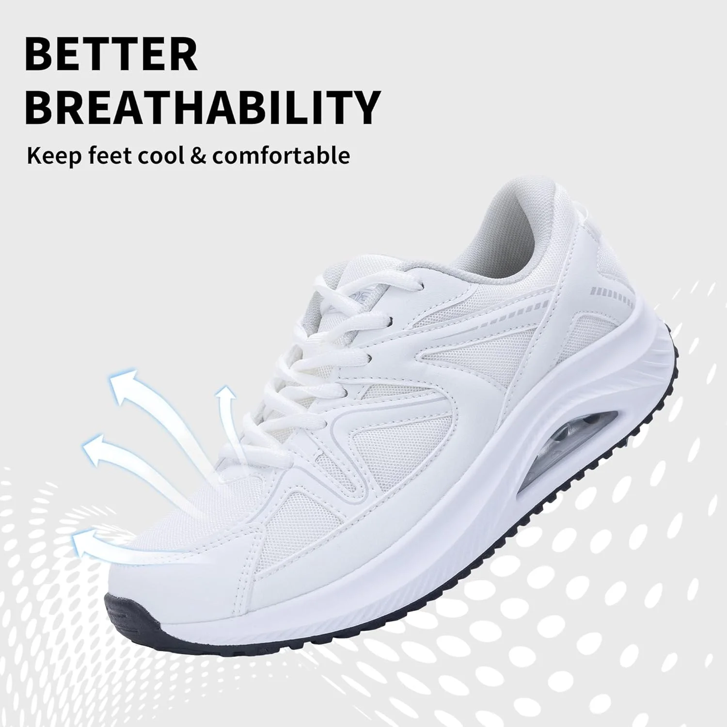 کفش تنیس زنانه سورای برای پلانتار فاشیایتیس با پشتیبانی از قوس پا، کفش ورزشی ارتوپدی زنانه راحت و تنفس پذیر برای تسکین درد پا و پاشنه سایز 36-42