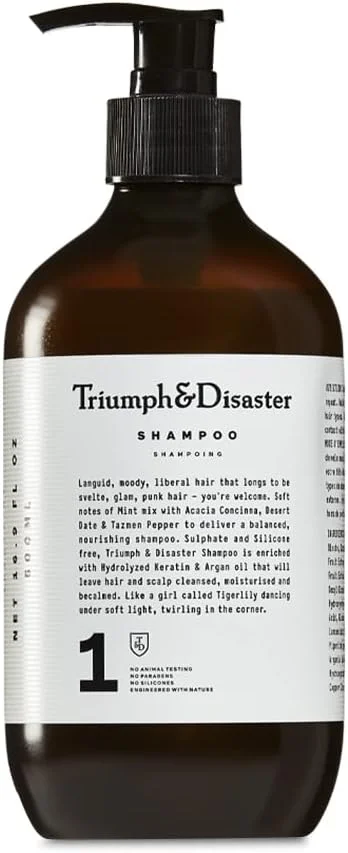 شامپو Triumph & Disaster | پاک کننده عمیق - تسکین دهنده و آبرسان مو و پوست سر حساس، خشک و آسیب دیده با کراتین برای آقایان و بانوان، 500 میلی لیتر
