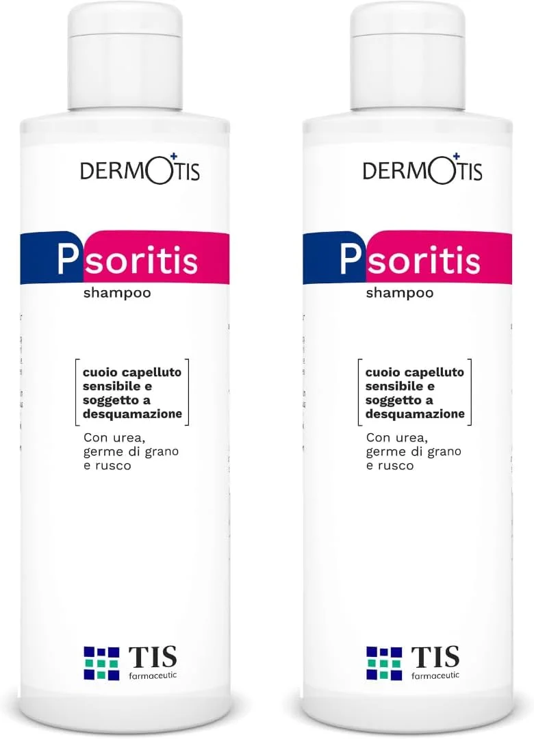 شامپو اوره 10% پسوریتیس TIS farmaceutic - درماتیت سبورئیک، پوست سر مستعد پسوریازیس، شوره سر، خارش، پوسته پوسته شدن، پوست ملتهب، تسکین دهنده، مرطوب کننده - 2 عدد 120 میلی لیتر