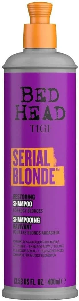 شامپو موهای بلوند تیگی بد هد - سری Serial Blonde - ایده آل برای موهای بلوند طبیعی و رنگ شده - حاوی کراتین، 400 میلی لیتر