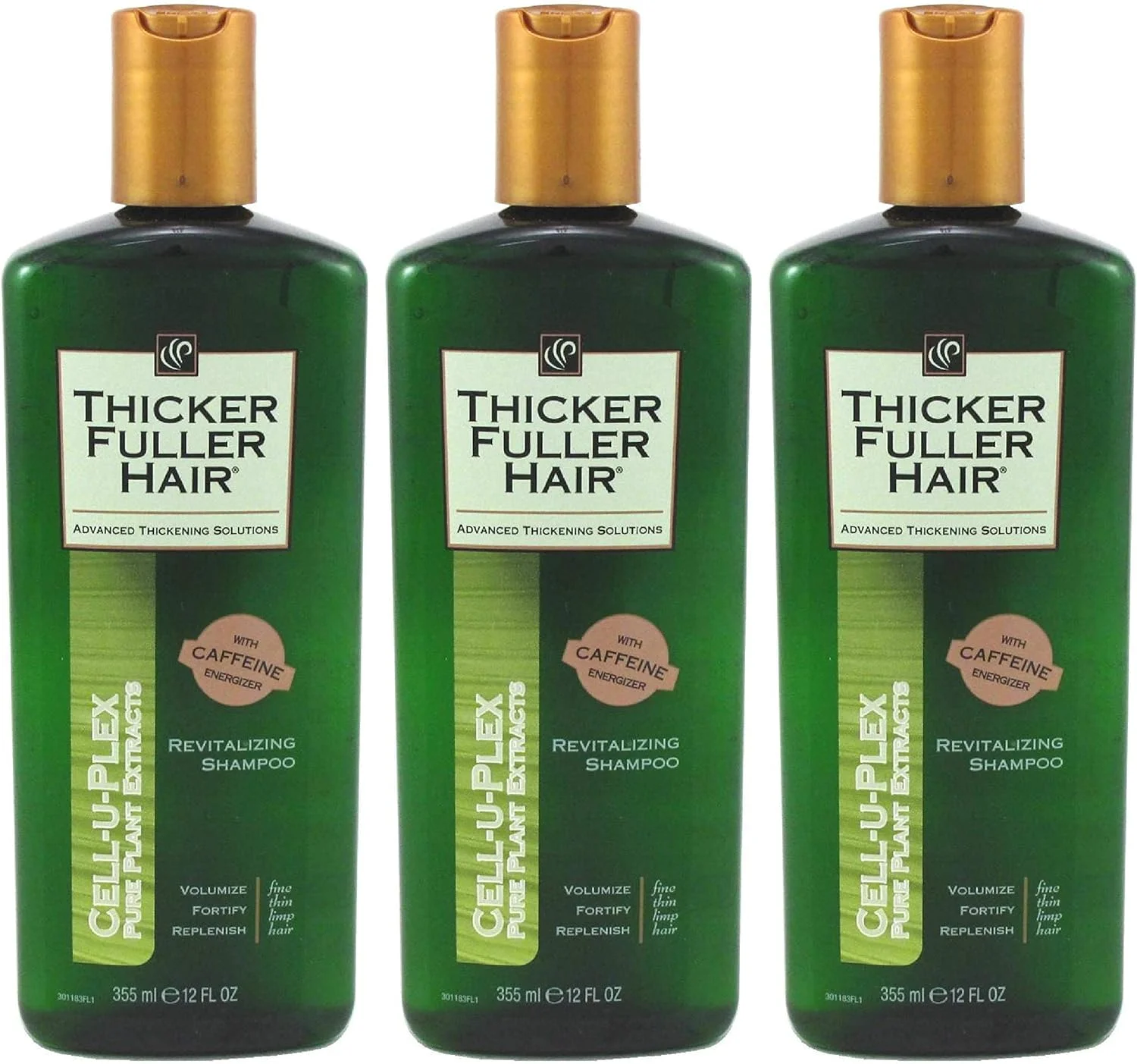 شامپو ضخیم کننده و پرپشت کننده مو، احیا کننده، 355 میلی لیتر (بسته 3 عددی)