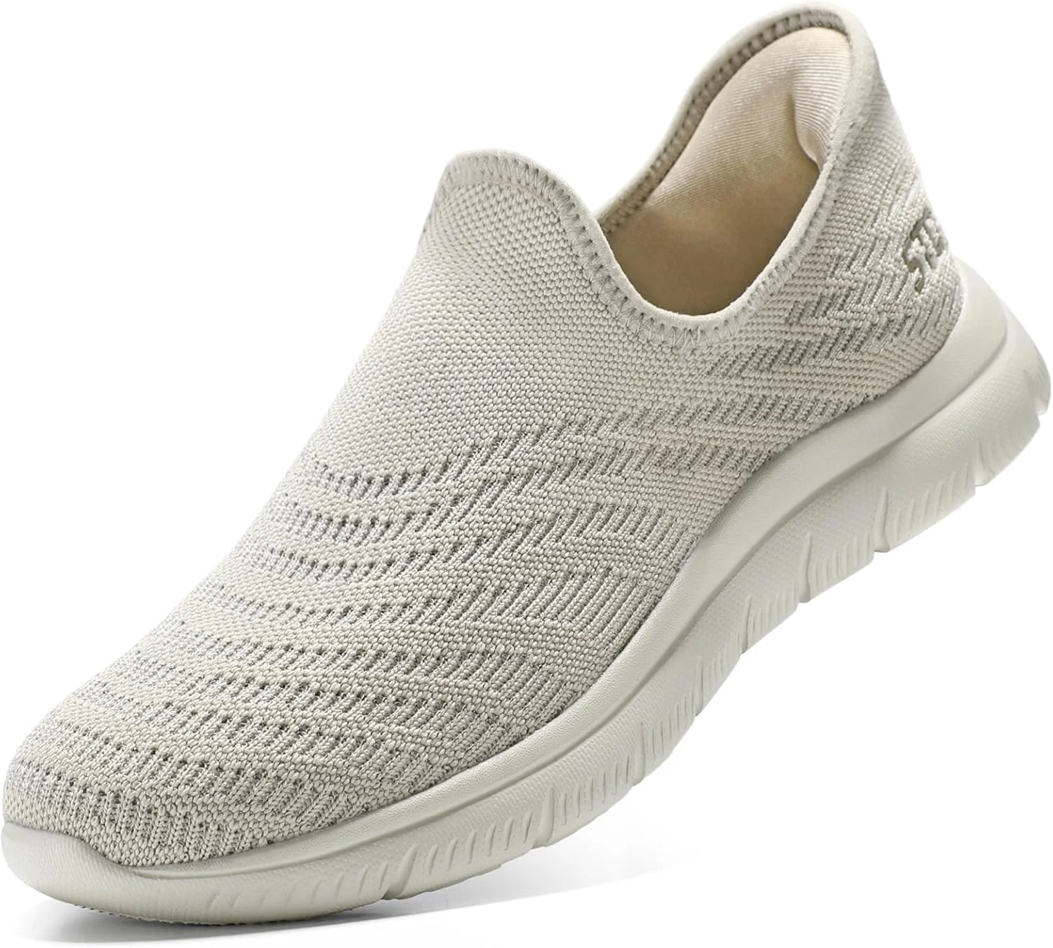 کفش پیاده روی زنانه STQ، کفش طبی زنانه با قابلیت پوشیدن آسان، دارای پشتیبانی از قوس پا، ضد لغزش، سبک وزن، تنفس پذیر، فوم حافظه دار راحت، مناسب برای استفاده روزمره، مد روز، بارداری و پرستاری - رنگ Taupe سایز 41 EU