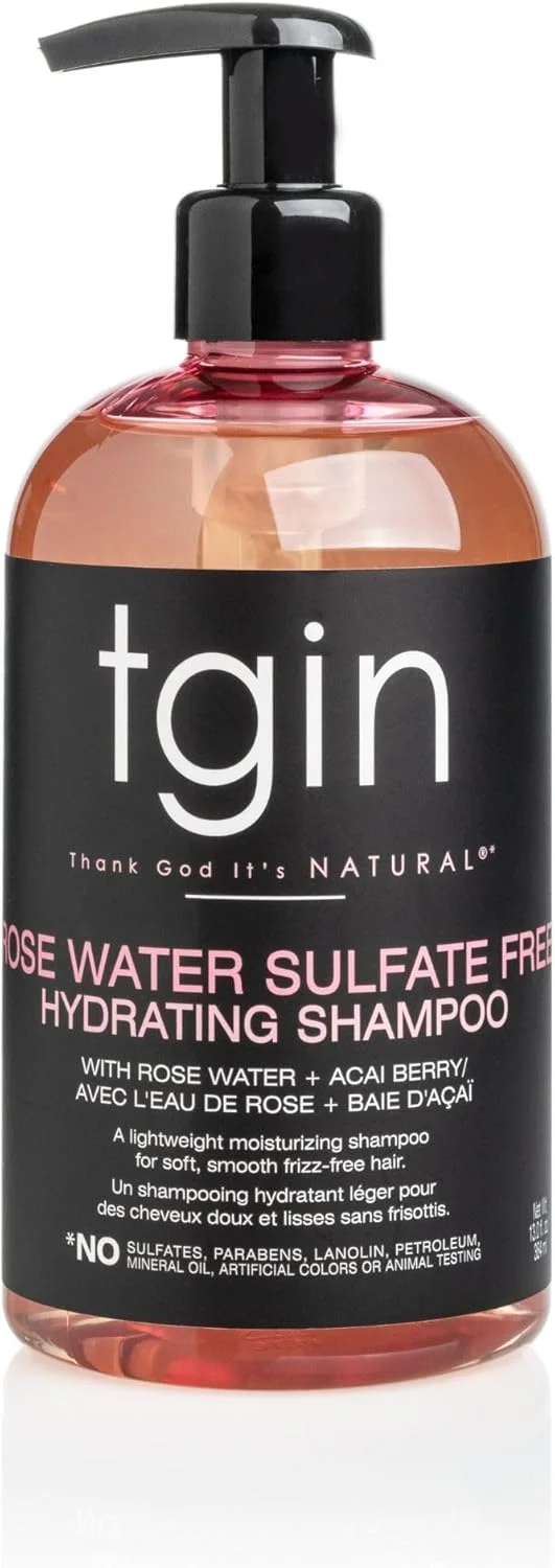 شامپو آبرسان بدون سولفات گلاب Thank God It's Natural برای موهای فر - مجعد - موج دار