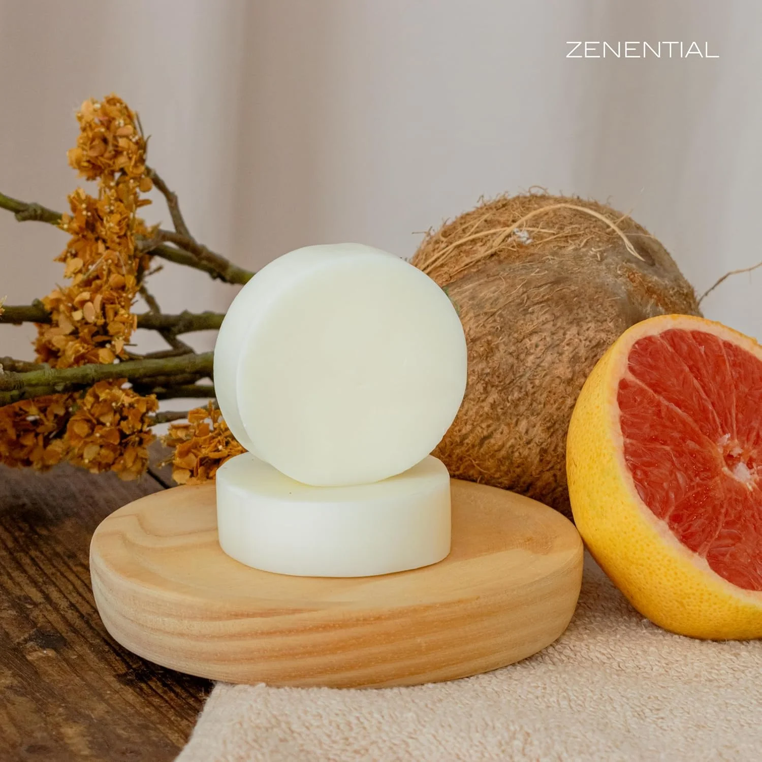 شامپو جامد، بسته 2 عددی 60 گرمی - ترمیم و حجم دهنده - برای انواع مو - 100% وگان و زیست تخریب پذیر. بدون سولفات و پارابن - توسط Zenential