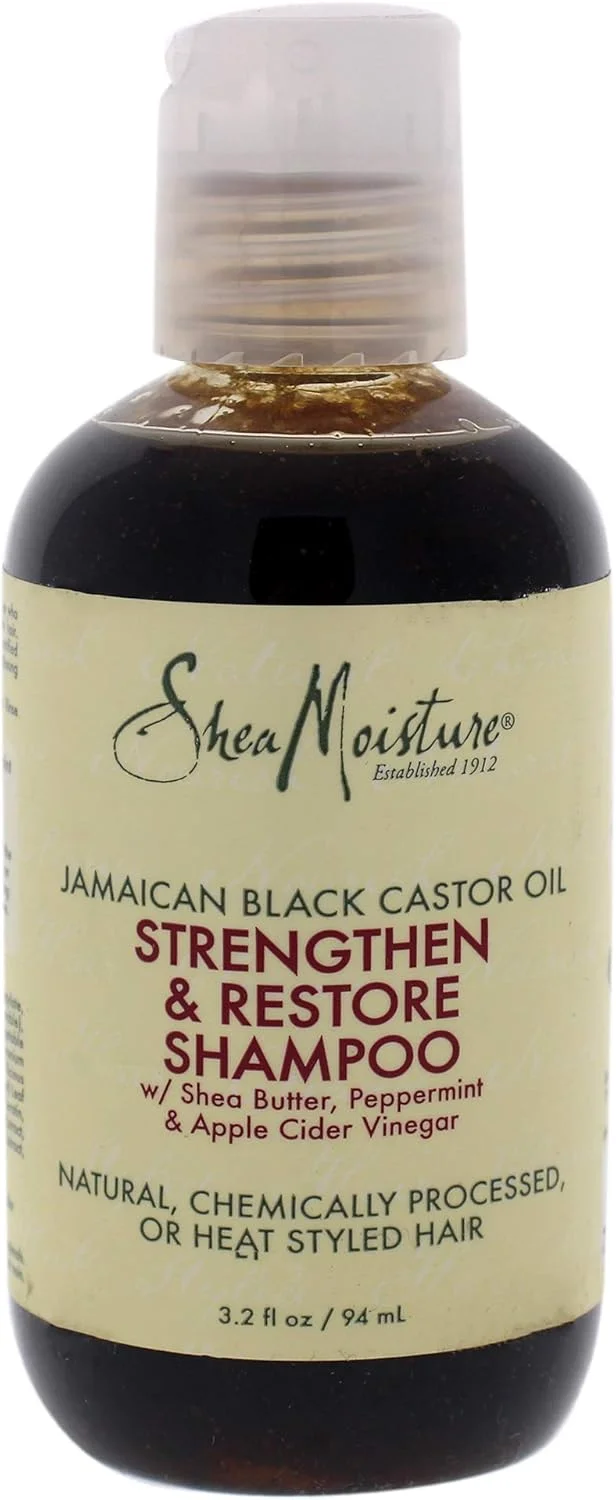 شامپو تقویت کننده و ترمیم کننده روغن کرچک سیاه جامائیکایی شی مویسچر مناسب برای آقایان و بانوان، 94 میلی لیتر