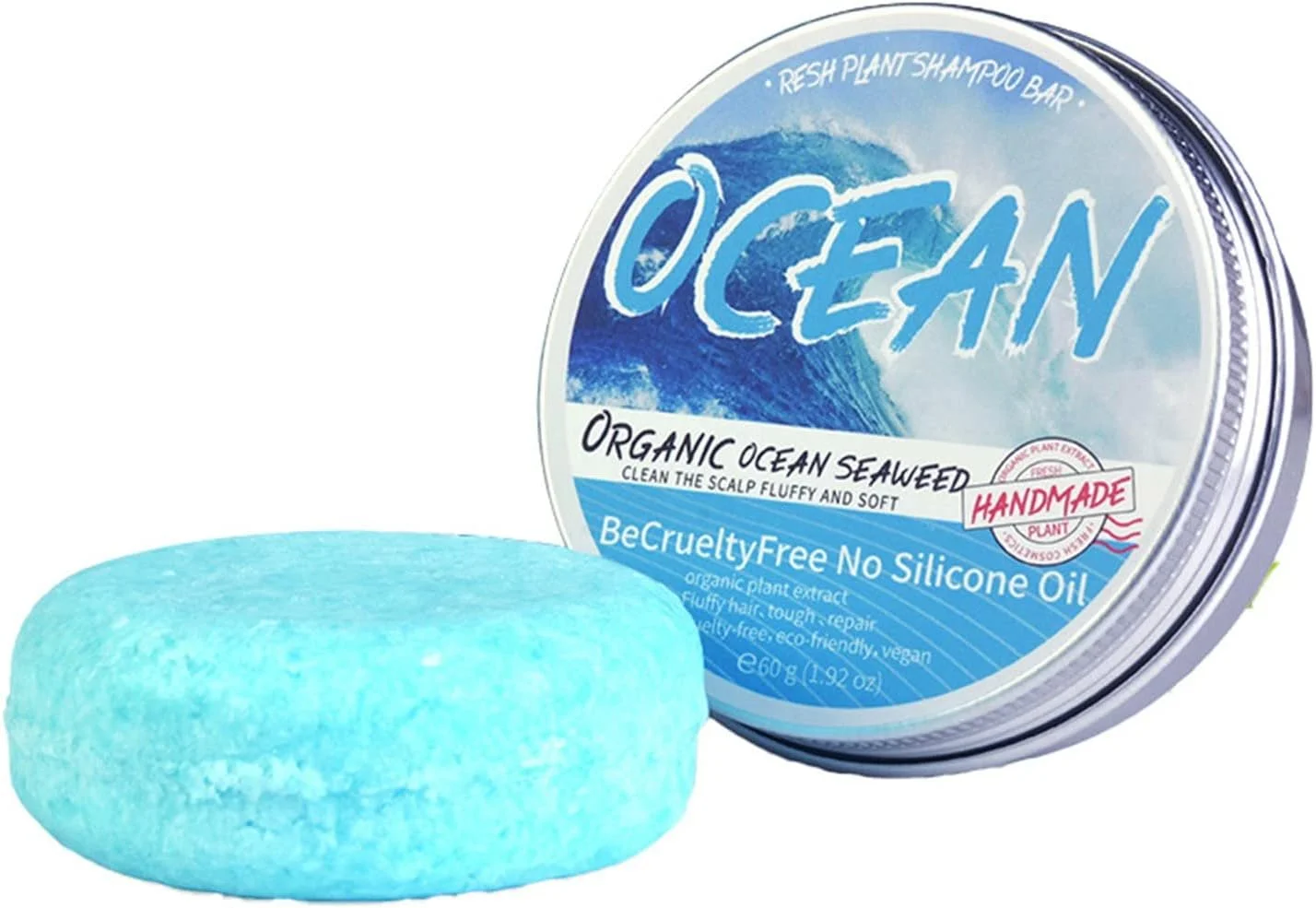 شامپو بار گیاهی By Hair Soap برای مو، شامپو جامد برای موهای خشک و آسیب دیده، اسانس گیاهی مناسب گیاهخواران، کمک به توقف ریزش مو و تقویت رشد سالم مو (K)